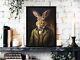 0 Hare Wall Art Print Vintage Painting Style Portrait Of Rabbit In Victorian Gen