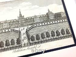 1756 Antique Print London Bethlehem Royal Hospital Bedlam Architecture Engraving