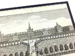 1756 Antique Print London Bethlehem Royal Hospital Bedlam Architecture Engraving