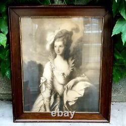 1890s The Honorable Mrs Graham After Thomas Gainsborough Mezzotint Engraving