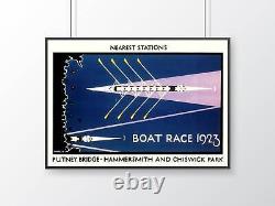 1923 London Boat Race Travel Poster Vintage Travel Print Wall Art