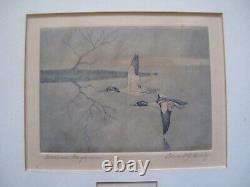 1957 Edward Bierly SIGNED Federal Duck Stamp withFramed Print