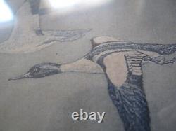 1957 Edward Bierly SIGNED Federal Duck Stamp withFramed Print