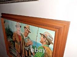 1970 Fishing print in a wood frame It was this big