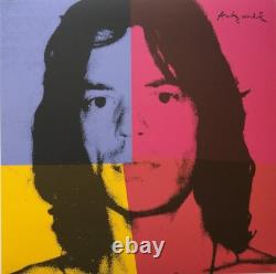 1980s Andy Warhol Signed Limited Edition Lithograph Mick Jagger