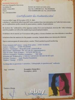 1980s Andy Warhol Signed Limited Edition Lithograph Mick Jagger
