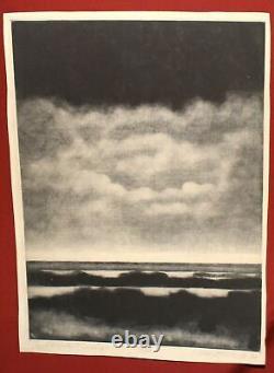 1984 print seascape, signed