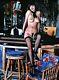 1990s Vintage Helmut Newton Female Nude Model Eva Cocktail Bar Photo Art 16x20