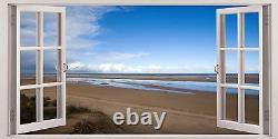 3D Window Effect on Canvas Holkham North Norfolk Coast Picture Wall Art Print