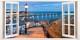 3d Window Effect On Canvas Whitby Seaside Evening Picture English Wall Art Print
