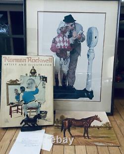 74 Norman Rockwell Hand Signed Weighing In Lot with Provenance PrintBookLetter