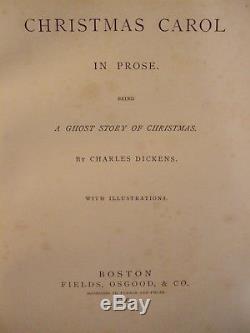 A Christmas Carol by Charles Dickens 1869 Original First American Edition