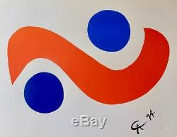 ALEXANDER CALDER SKY BIRD 1974 Original Lithograph Braniff Airlines Art