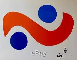 ALEXANDER CALDER SKY BIRD 1974 Original Lithograph Braniff Airlines Art