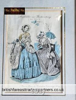 ANTIQUE ANDREAS GEIGER Modebilder zur Theaterzeitung (Aus Paris) No. 546 PRINT