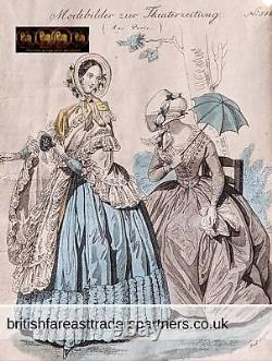 ANTIQUE ANDREAS GEIGER Modebilder zur Theaterzeitung (Aus Paris) No. 546 PRINT