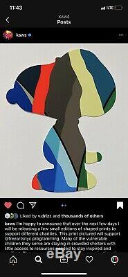 AUTHENTIC 2020 KAWS SNOOPY Print Signed And Numbered Edition Of 25
