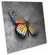 Abstract Butterfly Modern Picture Canvas Wall Art Square Print Grey