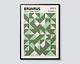 Abstract Geometric Bauhaus Composition V Green Print, Mid-century Modern Wall