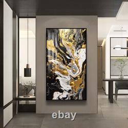 Abstract Wall Art Frame Black and Gold 50100cm Home Décor