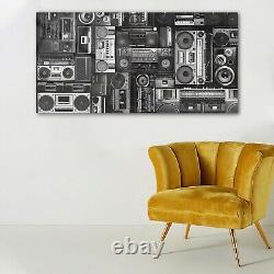 Acrylic Glass Print Wall Art Picture vintage boomboox recorders music 140x70