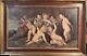 After Rubens Antique Oleograph On Canvas Putti Carrying A Swag Of Fruit Framed