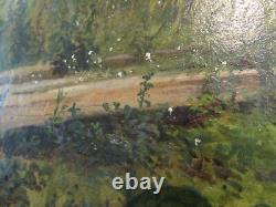 Albert Heinrich Brendel Forest Path, - Oil on Cardboard. Signed A. Brendel etc. Verse