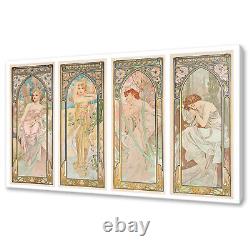 Alphonse Mucha The Times Of The Day Canvas Print Wall Art Picture Art Nouveau