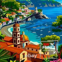 Amalfi Coast Italy Travel Print