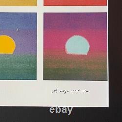 Andy Warhol 4 Sunrise Signed Vintage Print Matted And Framed