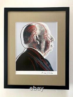 Andy Warhol Alfred Hitchcock Signed Vintage Print In 11x14 Mat Frame Ready=