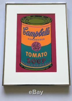 Andy Warhol Campbell's 1968 Vintage Tomato Soup Color Screenprint 1968 JKLFA. Com