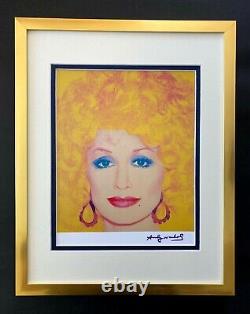 Andy Warhol Gorgeous 1984 Signed Dolly Parton Print Matted 11x14 #3