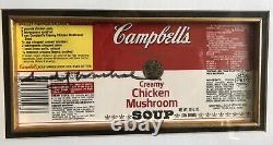 Andy Warhol Hand Signed Original Campbells Soup Label Modern Pop Art Framed