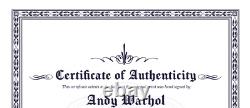 Andy Warhol Hand Signed Original Print With COA and Appraisal Report $5.000