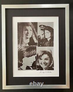 Andy Warhol Jackie Kennedy Signed Vintage Print In 11x14 Mat Frame Ready