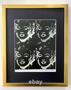 Andy Warhol Marily Monroe Signed Vintage Print In 11x14 Mat Frame Ready
