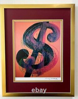 Andy Warhol Money $ Signed Vintage Print Matted And Framed