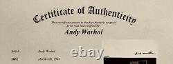 Andy Warhol Original Print with Certificate Of Authenticity