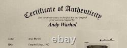 Andy Warhol Original Print with Certificate Of Authenticity