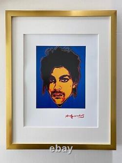 Andy Warhol + Rare 1984 Signed + Prince + Print Matted And Framed