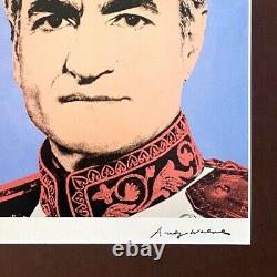 Andy Warhol Shah Of Iran Signed Vintage Print In 11x14 Mat Frame Ready^