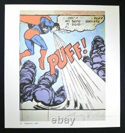 Andy Warhol, Signed Print Superman, 1979. Hand signed by Warhol, with COA