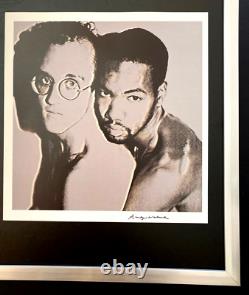 Andy Warhol Vintage 1984 Keith Haring Print Signed Mounted and Framed