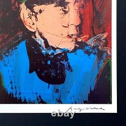 Andy Warhol Vintage 1984 Man Ray Print Signed Mounted and Framed