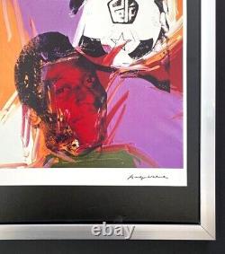 Andy Warhol Vintage 1984 Pele King of Soccer Print Signed Mounted and Framed