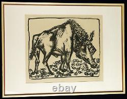 Animal representation, probably circa 1960. Waldemar Grzimek (1918-1984 D) Autographed