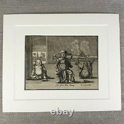 Antique Engraving Religious Deities Gods Original 18th Century Art Print RARE