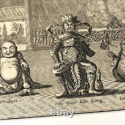 Antique Engraving Religious Deities Gods Original 18th Century Art Print RARE