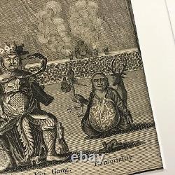Antique Engraving Religious Deities Gods Original 18th Century Art Print RARE
